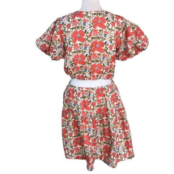 & Merci Boho Floral Puff Sleeve Lindsay Dress Size Large - Picture 5 of 8